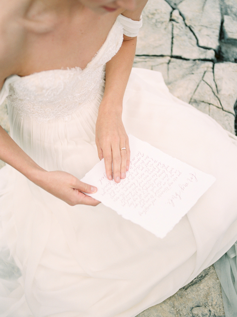 Calligraphy Love Letter | Wedding Vows | Banff Elopement | Sarah Seven Gown | Fine Art Wedding Photographer Esther Funk