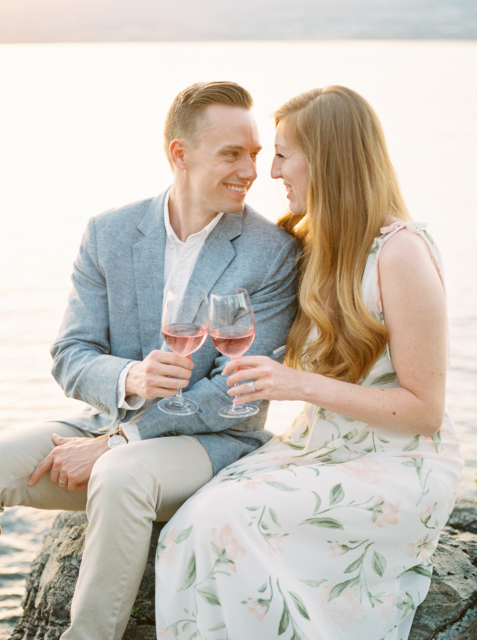 Okanagan Lake Couples Session | Mission Hill Wine | Sunset Couples Session | Fine Art Kelowna Wedding Photographer Esther Funk | Kelowna, British Columbia